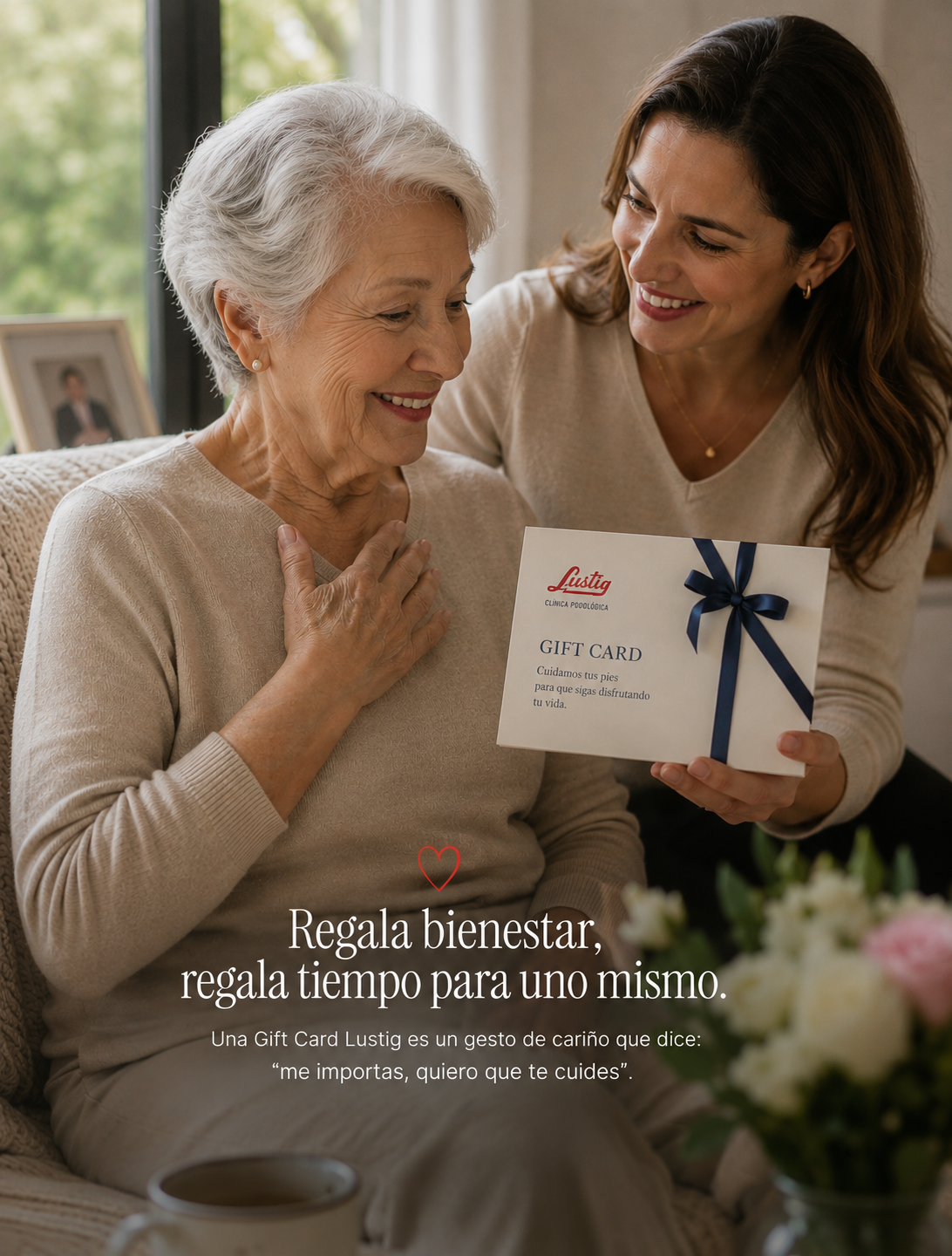 Gift Card Lustig Carlos Antúnez: regala bienestar, una atención podológica profesional desde $25.900